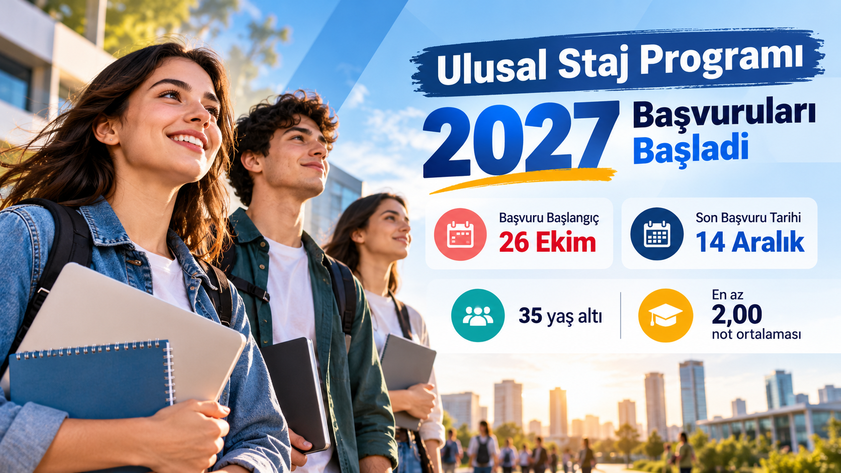 Ulusal Staj Programı 2027 başvuruları başladı: Son gün 14 Aralık